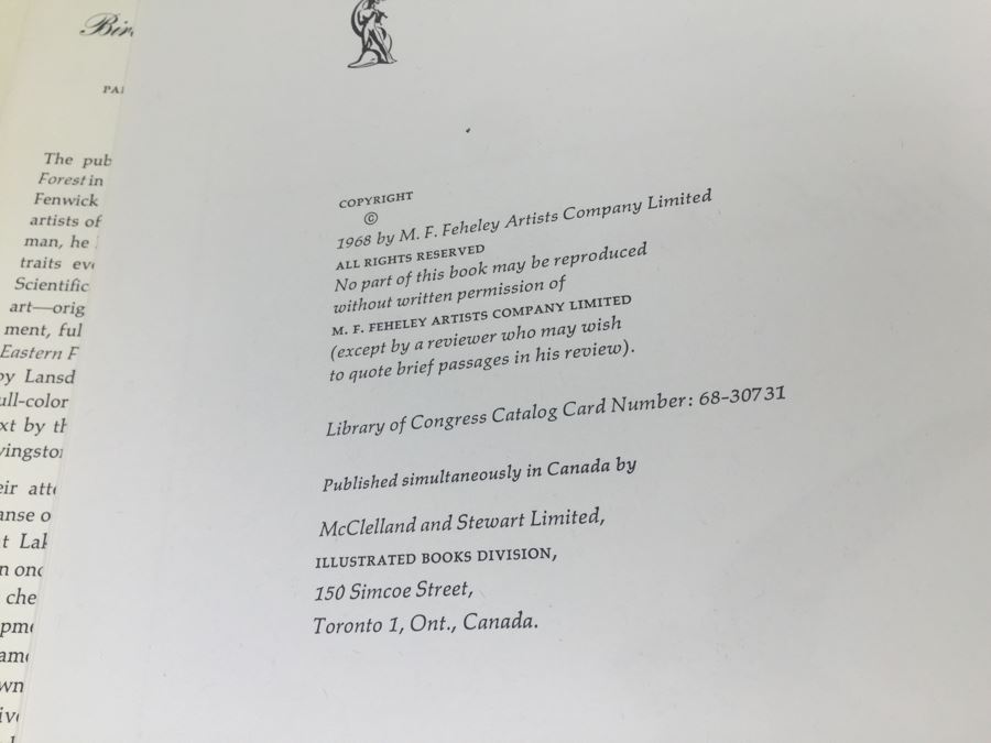 Paintings By J.E. Lansdowne Birds Of The Eastern Forest Volume 1 Text By John A. Livingston 1968 [Photo 3]