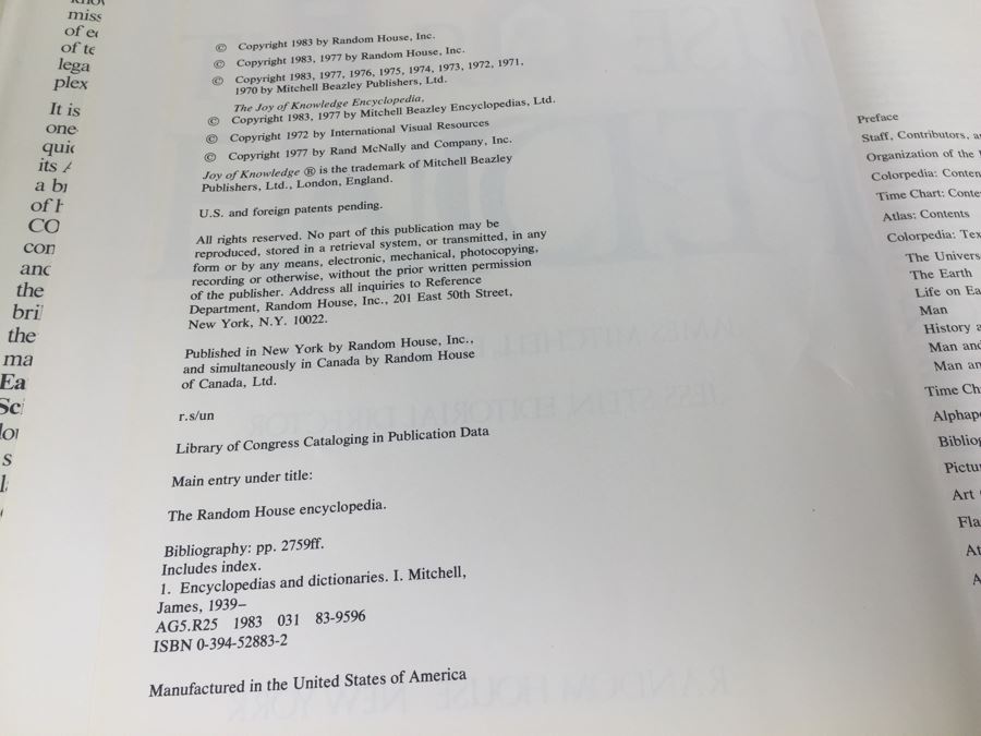 Random House Encyclopedia 1983