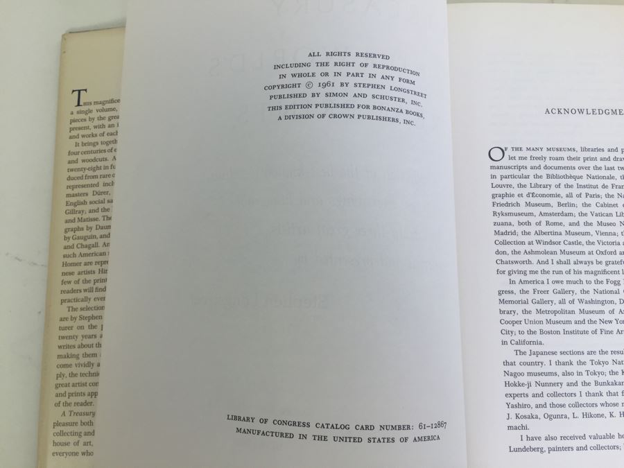 A Treasury Of The World's Great Prints From Durer To Chagall Stephen Longstreet 1961 [Photo 6]