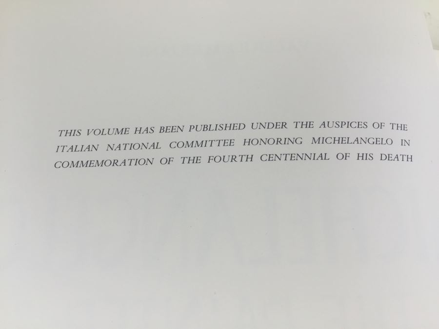 Michelangelo The Painter Large Book Abrams 1964 Italy Printed In Japan [Photo 6]