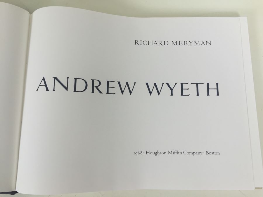 Large Format Book Andrew Wyeth AW Houghton Mifflin Company Richard Meryman 1968 First Printing [Photo 5]