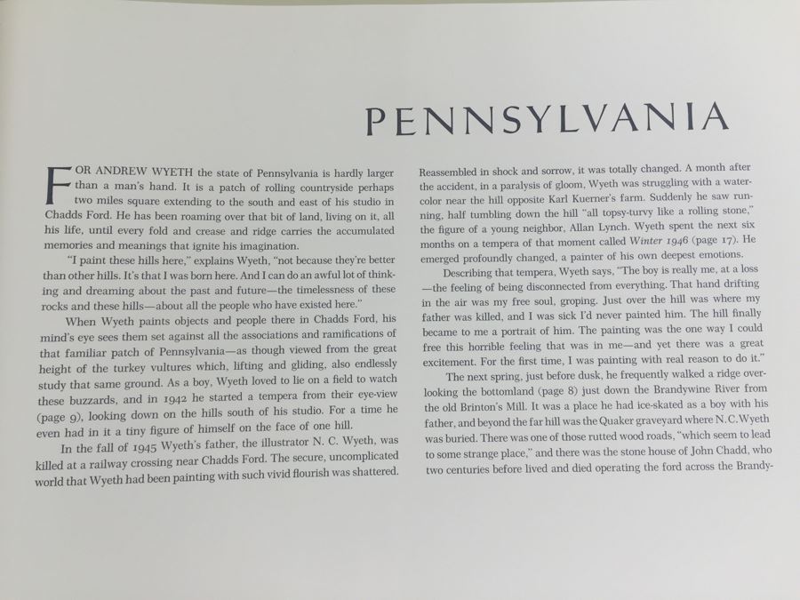 Large Format Book Andrew Wyeth AW Houghton Mifflin Company Richard Meryman 1968 First Printing [Photo 9]