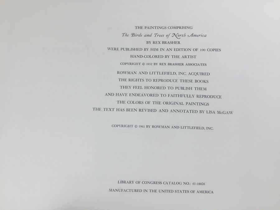 4 Volumes Of Birds & Trees Of North America Rex Brasher Rowman And Littlefield 1961 [Photo 5]