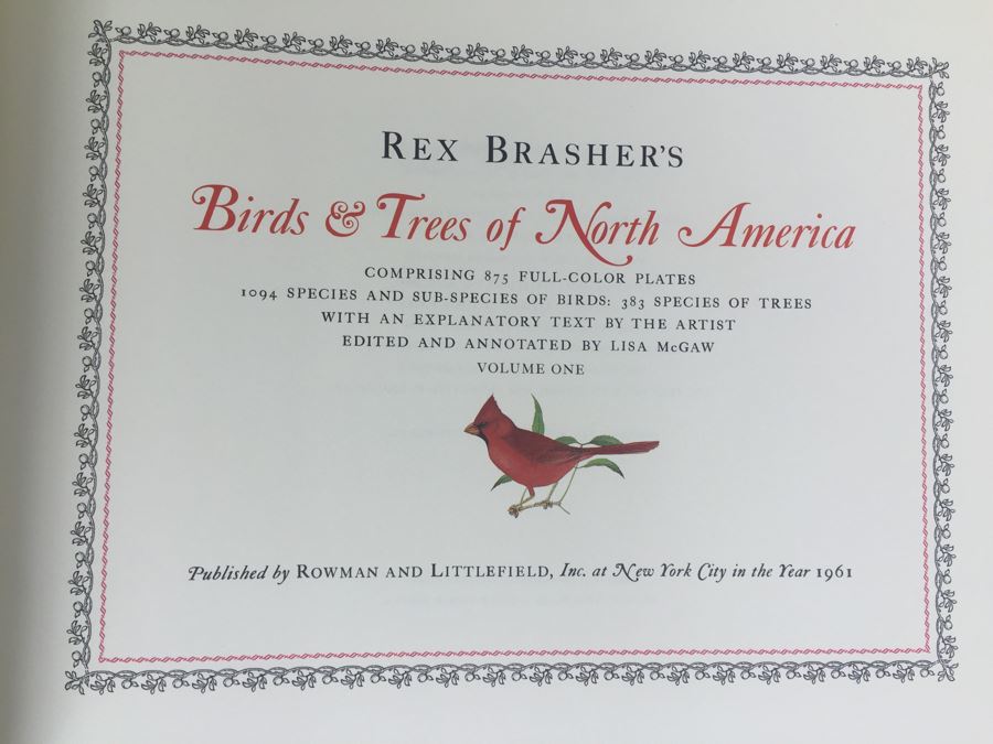 4 Volumes Of Birds & Trees Of North America Rex Brasher Rowman And Littlefield 1961 [Photo 2]