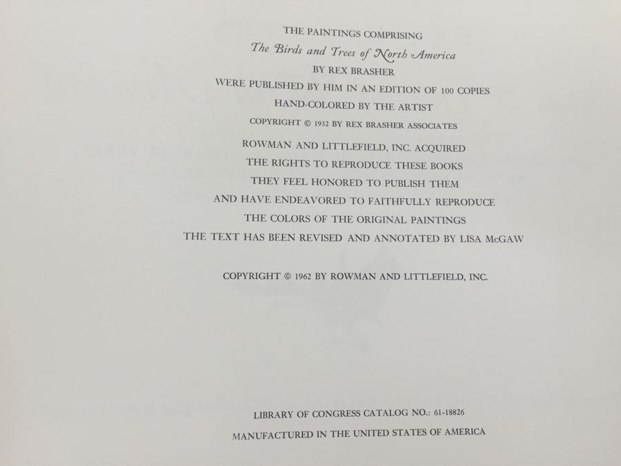 4 Volumes Of Birds & Trees Of North America Rex Brasher Rowman And Littlefield 1961 [Photo 7]
