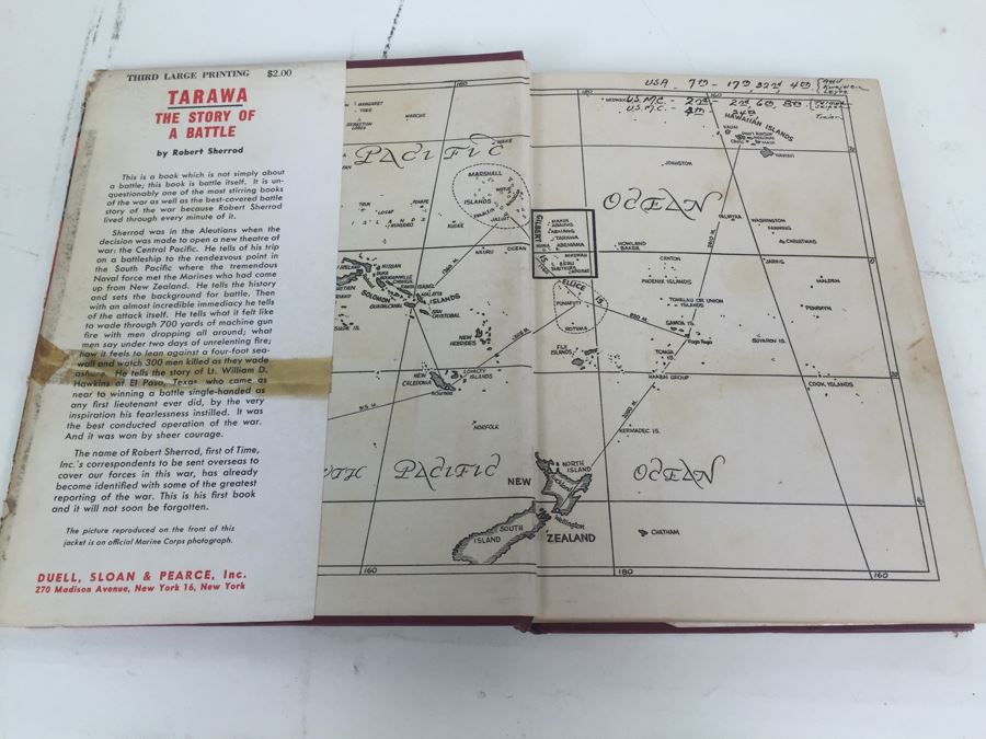 Tarawa The Story Of A Battle Book By Robert Sherrod With Personal Notes From U.S.N. M.D. Gann That Served Wounded Warriors In This Battle [Photo 11]