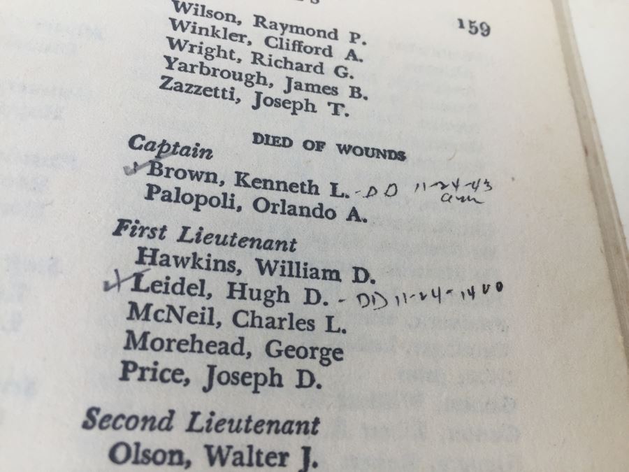 Tarawa The Story Of A Battle Book By Robert Sherrod With Personal Notes From U.S.N. M.D. Gann That Served Wounded Warriors In This Battle [Photo 42]