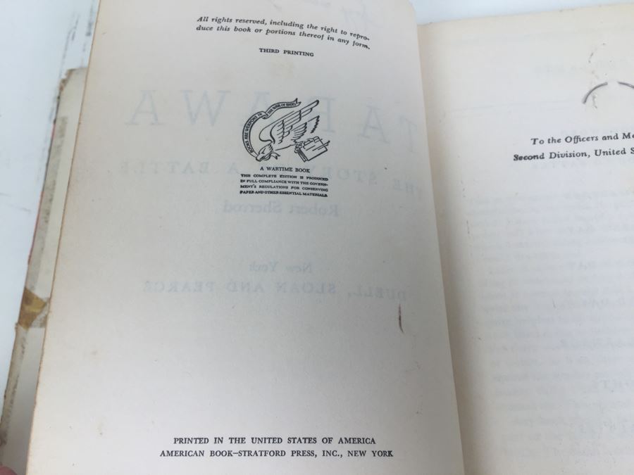 Tarawa The Story Of A Battle Book By Robert Sherrod With Personal Notes From U.S.N. M.D. Gann That Served Wounded Warriors In This Battle [Photo 15]