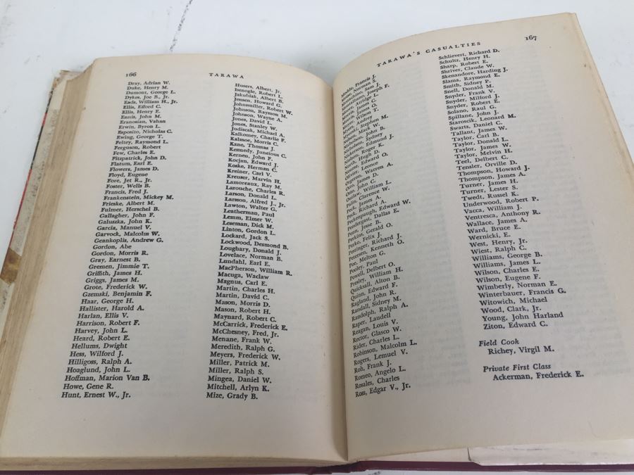 Tarawa The Story Of A Battle Book By Robert Sherrod With Personal Notes From U.S.N. M.D. Gann That Served Wounded Warriors In This Battle [Photo 51]