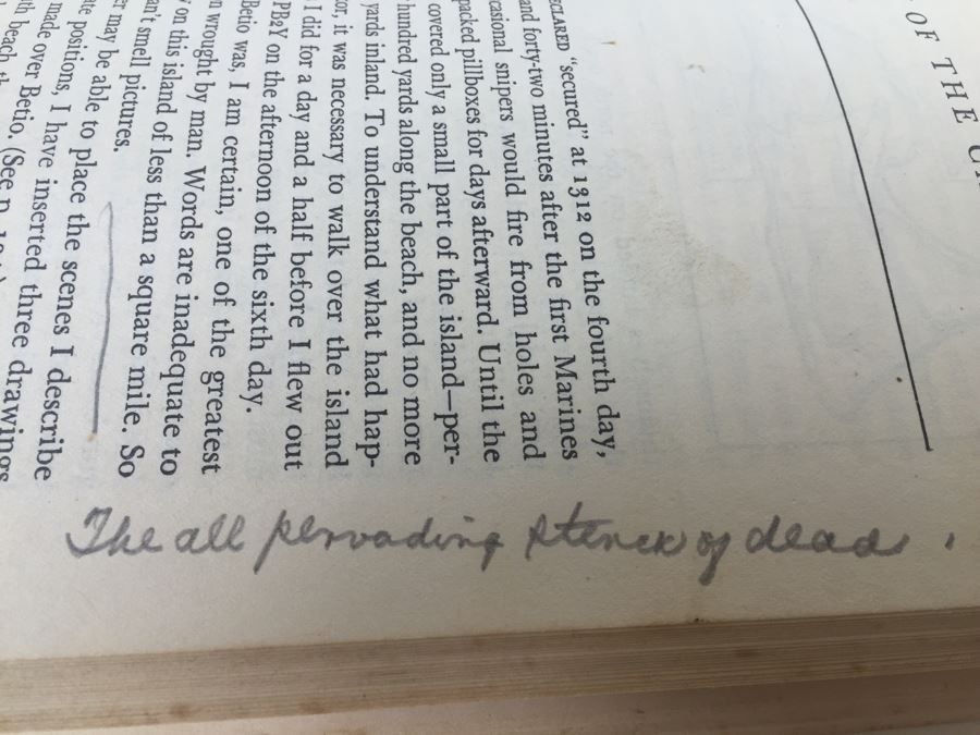 Tarawa The Story Of A Battle Book By Robert Sherrod With Personal Notes From U.S.N. M.D. Gann That Served Wounded Warriors In This Battle [Photo 32]
