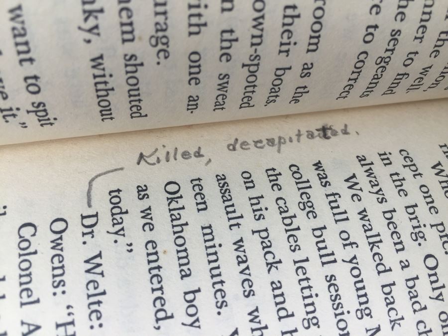 Tarawa The Story Of A Battle Book By Robert Sherrod With Personal Notes From U.S.N. M.D. Gann That Served Wounded Warriors In This Battle [Photo 29]