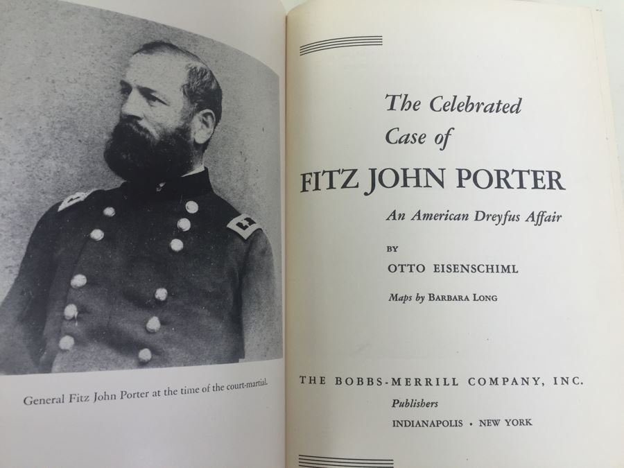 The Celebrated Case Of Fitz John Porter By Otto Eisenschiml First Edition Book 1950 [Photo 2]