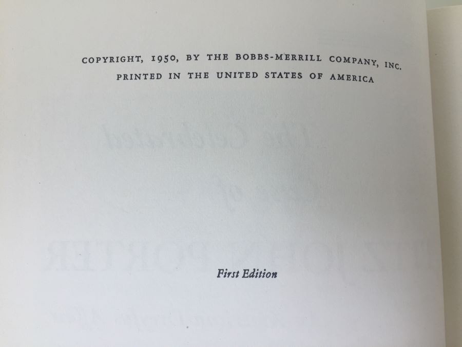 The Celebrated Case Of Fitz John Porter By Otto Eisenschiml First Edition Book 1950 [Photo 3]