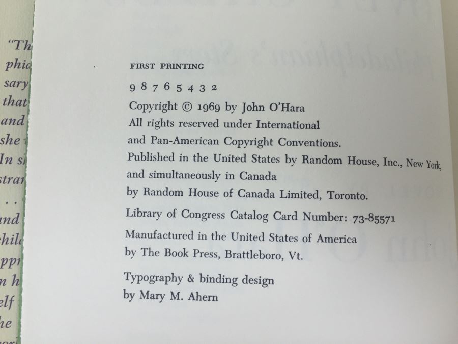 Lovey Childs: A Philadelphian's Story By John O'Hara First Printing Book 1969 [Photo 3]