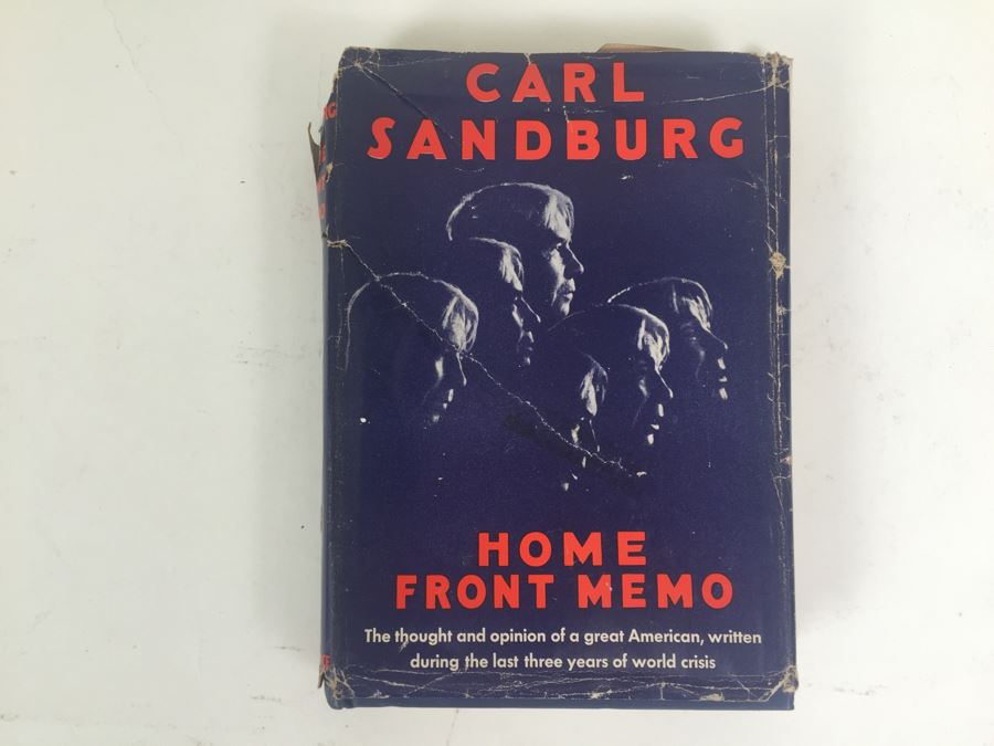 Home Front Memo Carl Sandburg First Edition Book 1943 1942