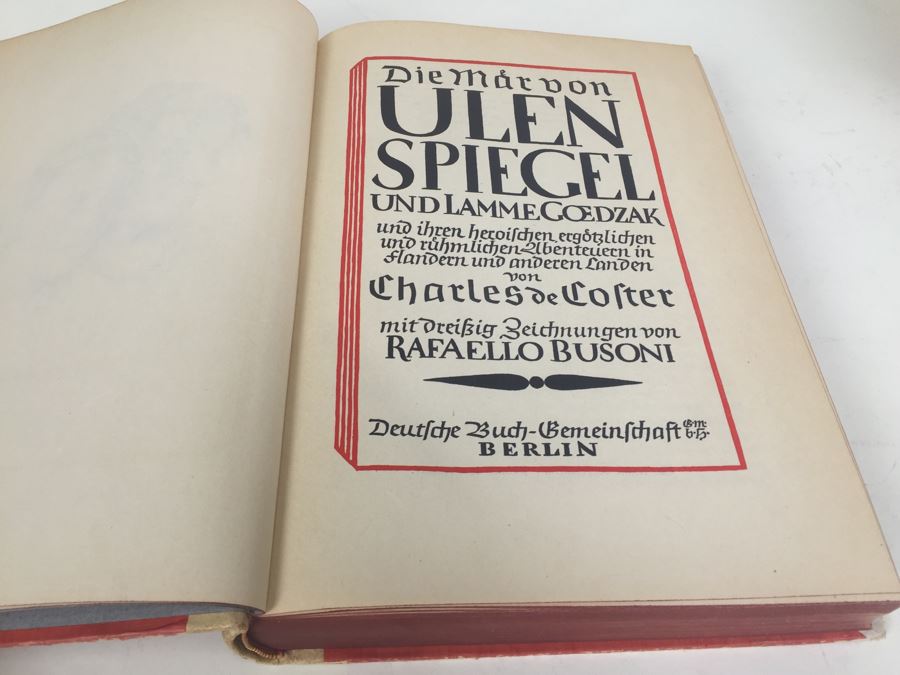Large Format Ulenspiegel Und Lamme Goedzak Charles De Coster Deutsche Buch-Gemeinschaft DBG In German Text [Photo 9]