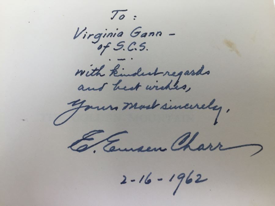 The Golden Mountain By Easurk Emsen Charr Book Signed By Author 1961 [Photo 2]