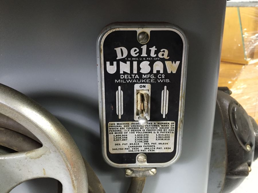 Art Deco Industrial Delta Unisaw Table Saw From Delta Mfg Co. Milwaukee, WI U.S.A. [Photo 14]