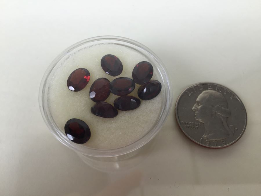 (9) Red Garnets 13.00 CTS Total Weight 7X5 [Photo 4]