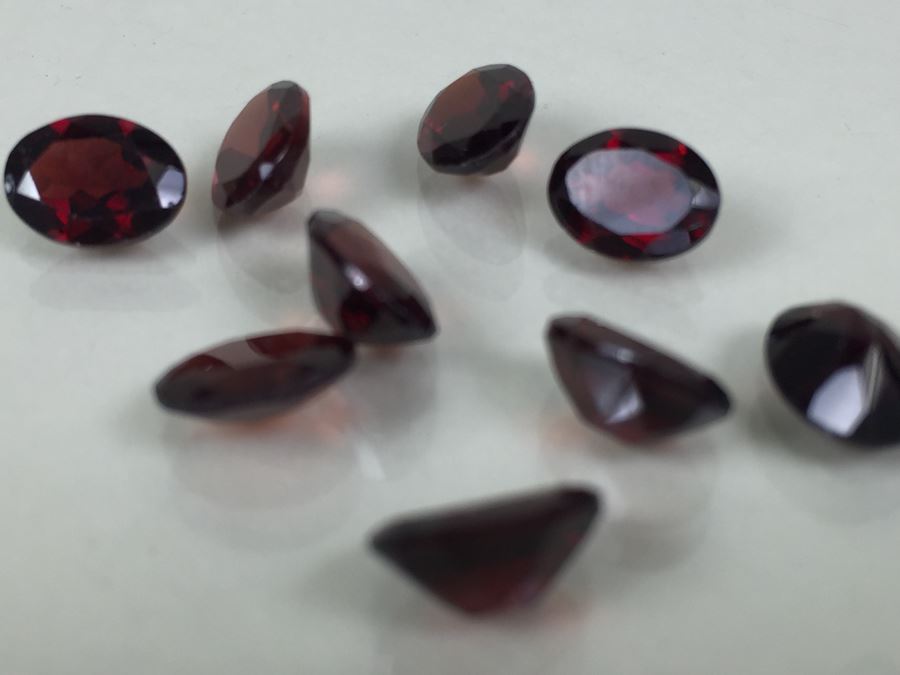(9) Red Garnets 13.00 CTS Total Weight 7X5 [Photo 1]