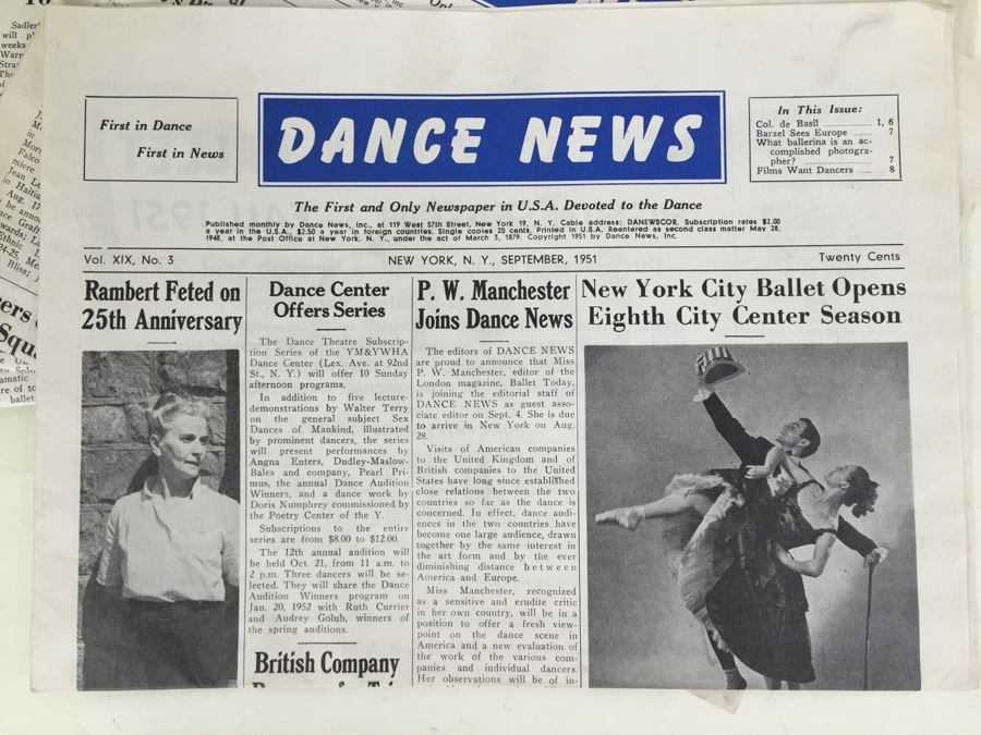Signed Vera-Ellen Photograph, The Dance Book By John Martin, Merle Armitage Dance Memoranda Book, Artists Of The Dance Book By Lillian Moore And Dance News [Photo 28]