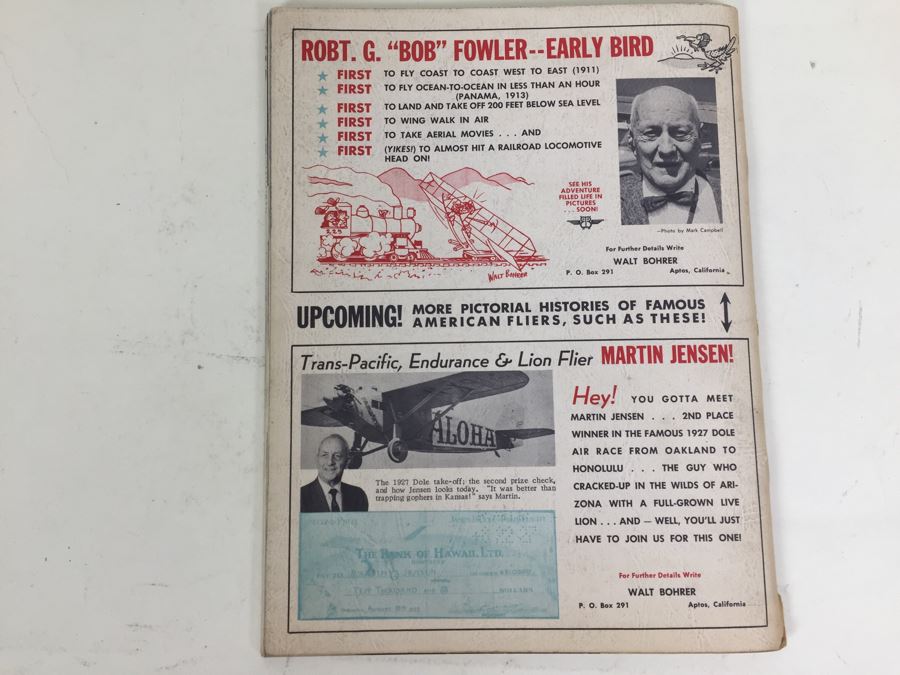 America's Famous Fliers A Pictorial History Tex Rankin Signed By Walt Bohrer [Photo 11]