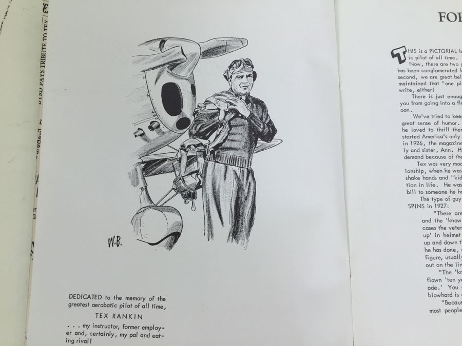 America's Famous Fliers A Pictorial History Tex Rankin Signed By Walt Bohrer [Photo 12]