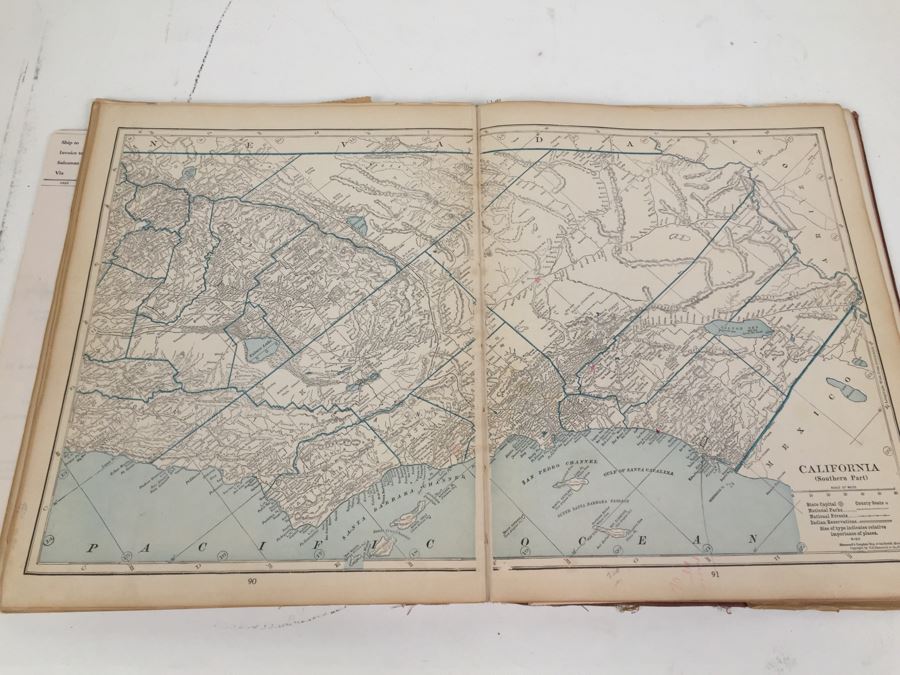 The New Reference Atlas Of The World C. S. Hammond & Company 1922 And Vintage Chevron Street Map Of San Diego [Photo 10]