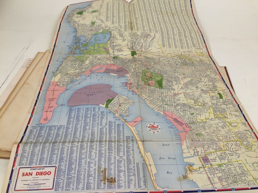 The New Reference Atlas Of The World C. S. Hammond & Company 1922 And Vintage Chevron Street Map Of San Diego [Photo 13]