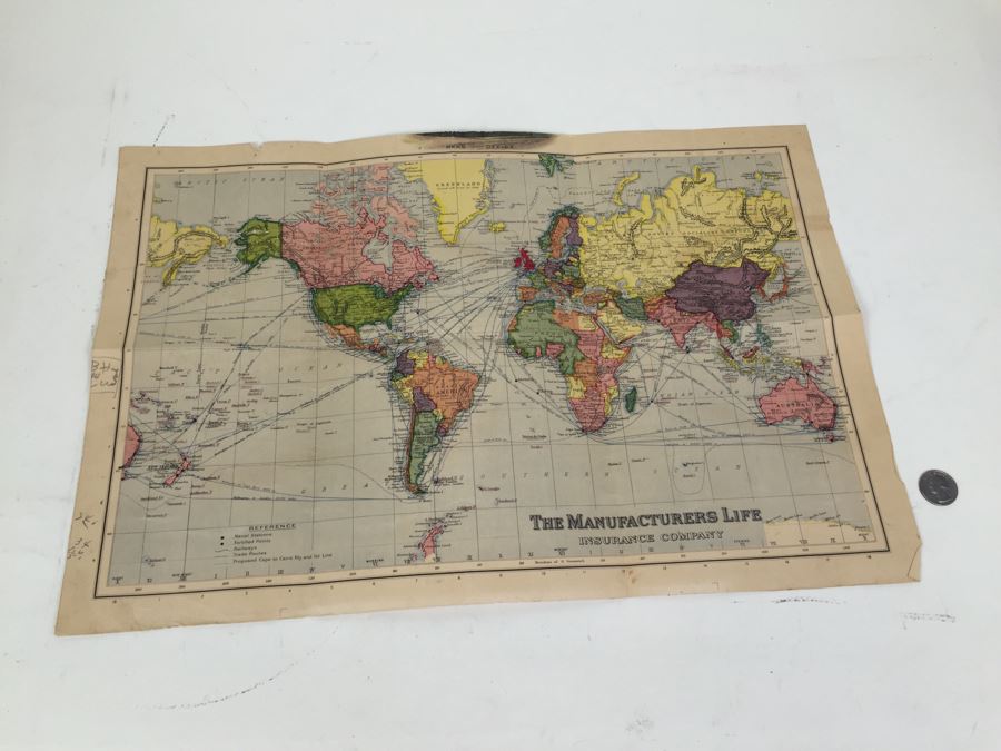 Old Map By The Manufacturers Life Insurance Company