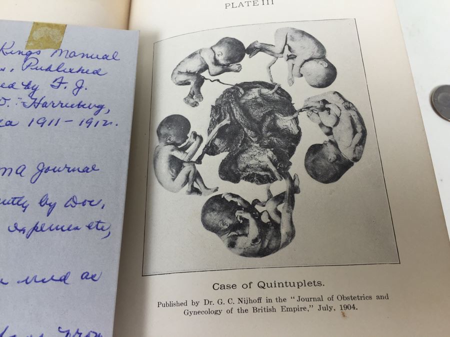 A Manual Of Obstetrics By A. F. A. King 1910 With Items From Original Book Owner From 1911 [Photo 10]