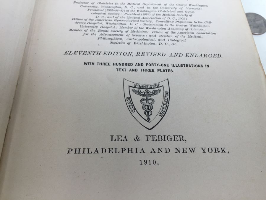 A Manual Of Obstetrics By A. F. A. King 1910 With Items From Original Book Owner From 1911 [Photo 6]