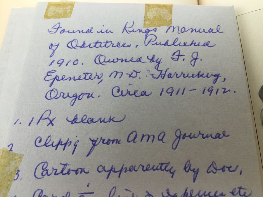 A Manual Of Obstetrics By A. F. A. King 1910 With Items From Original Book Owner From 1911 [Photo 12]