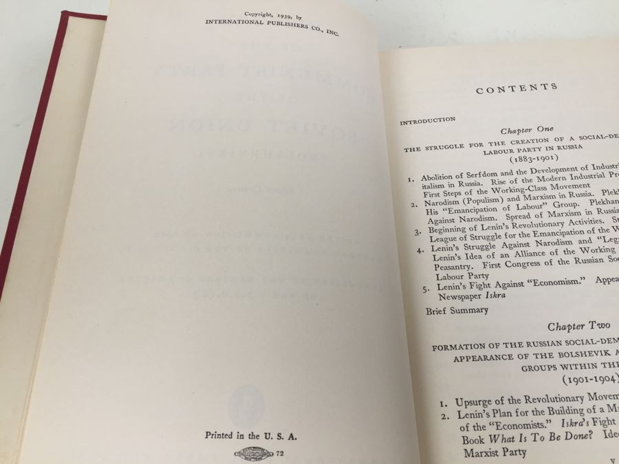History Of The Communist Party Of The Soviet Union International Publishers, New York 1939 [Photo 3]