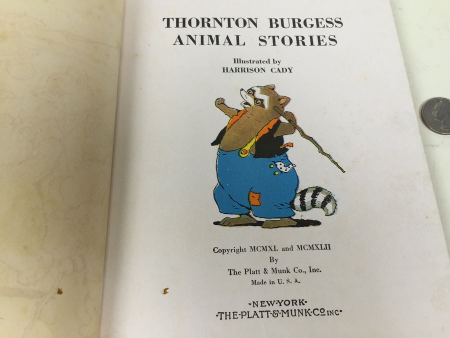 Thornton Burgess Animal Stories Book Illustrated By Harrison Cady 1942 [Photo 2]