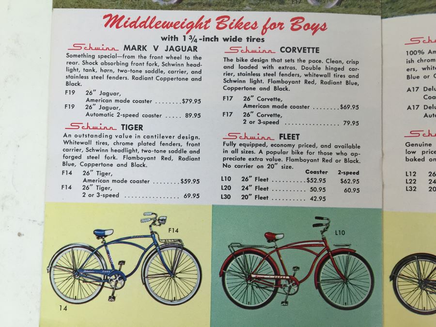 Schwinn Bicycle Product Brochure From 1964 Deluxe Sting-Ray [Photo 14]