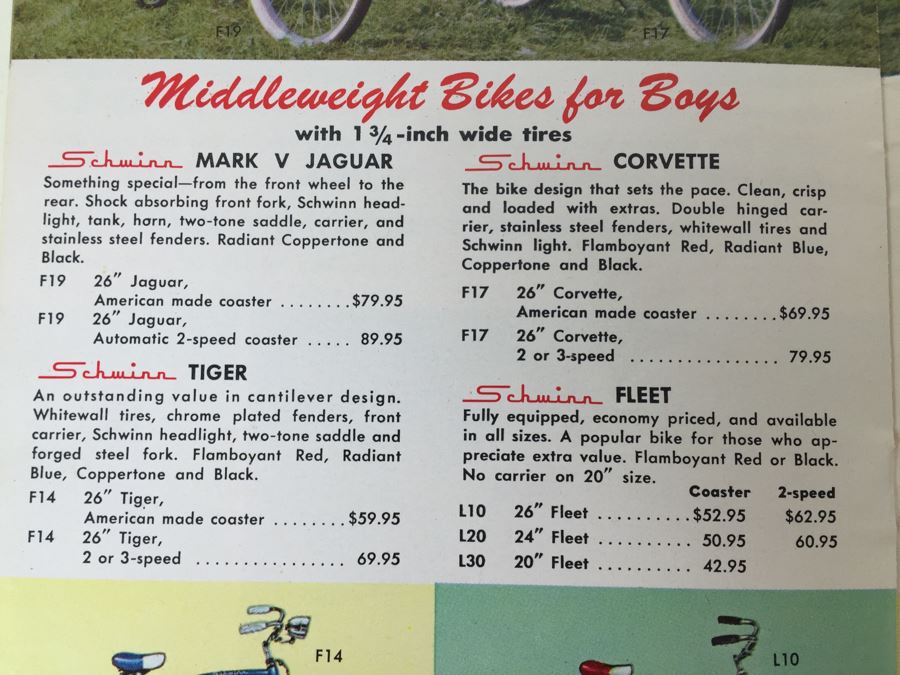 Schwinn Bicycle Product Brochure From 1964 Deluxe Sting-Ray [Photo 15]