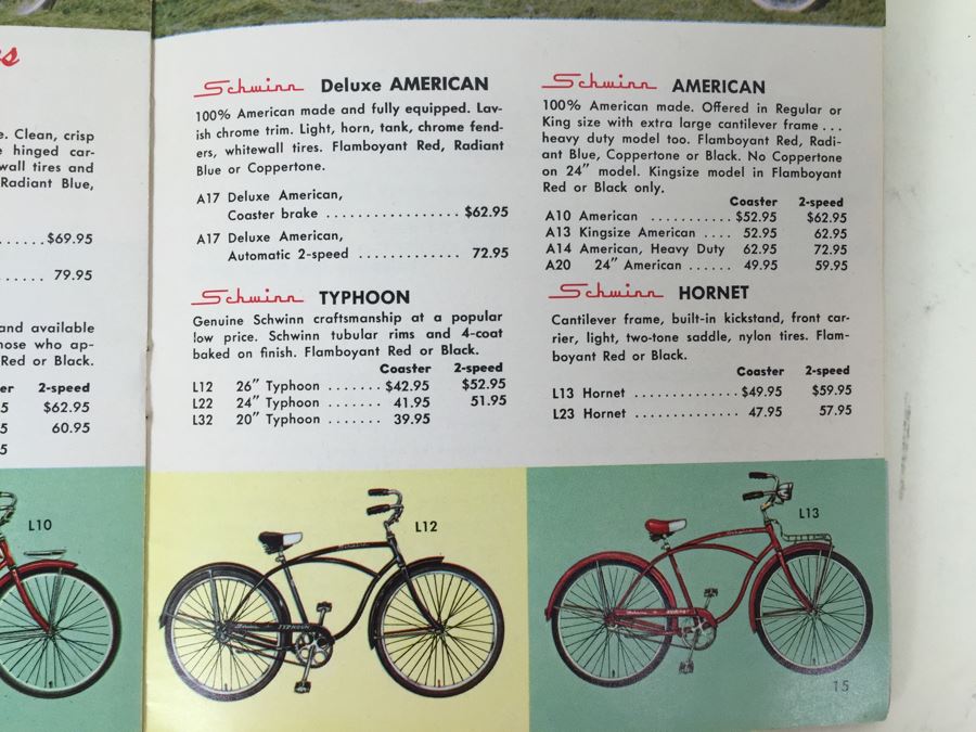Schwinn Bicycle Product Brochure From 1964 Deluxe Sting-Ray [Photo 17]