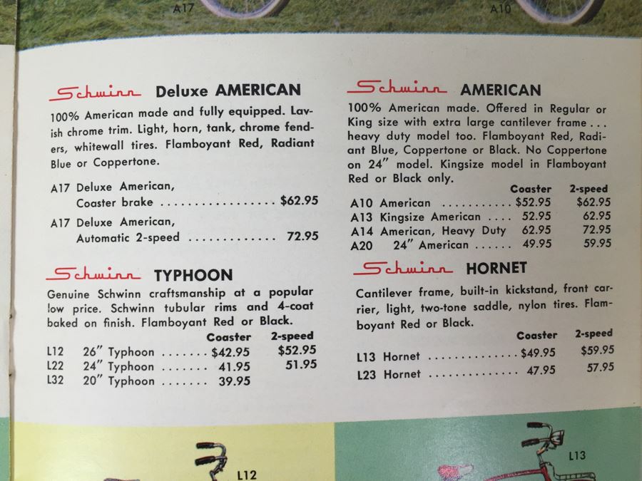 Schwinn Bicycle Product Brochure From 1964 Deluxe Sting-Ray [Photo 18]