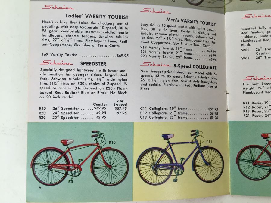Schwinn Bicycle Product Brochure From 1964 Deluxe Sting-Ray [Photo 9]