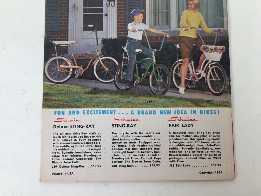 Schwinn Bicycle Product Brochure From 1964 Deluxe Sting-Ray [Photo 3]