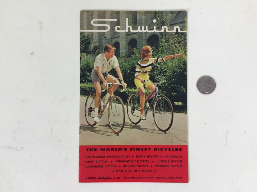 Schwinn Bicycle Product Brochure From 1964 Deluxe Sting-Ray