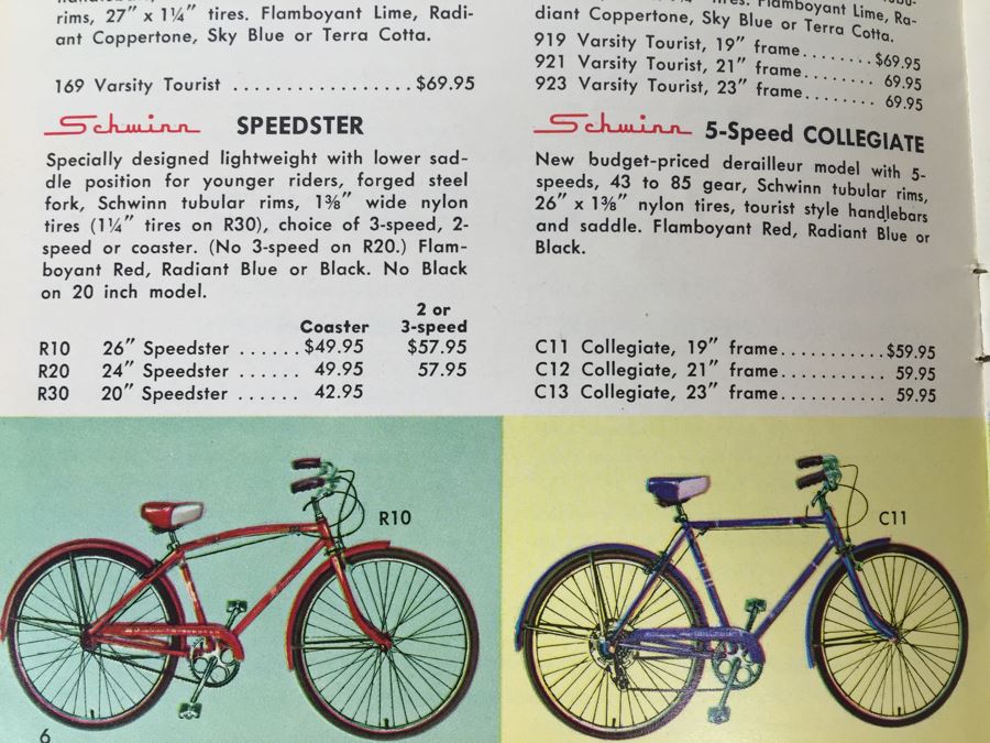 Schwinn Bicycle Product Brochure From 1964 Deluxe Sting-Ray [Photo 10]
