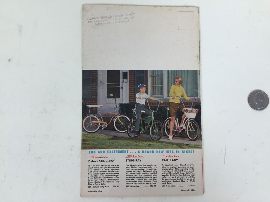 Schwinn Bicycle Product Brochure From 1964 Deluxe Sting-Ray [Photo 23]