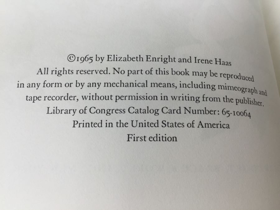 Zeee First Edition Book By Elizabeth Enright And Irene Hass 1965 [Photo 3]