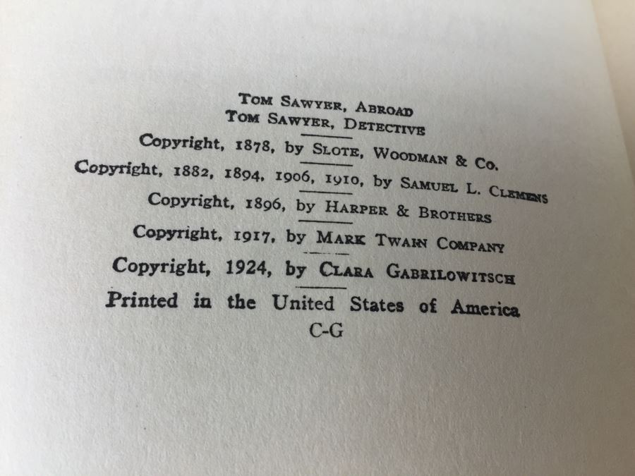 Tom Sawyer Detective By Mark Twain 1924 [Photo 3]