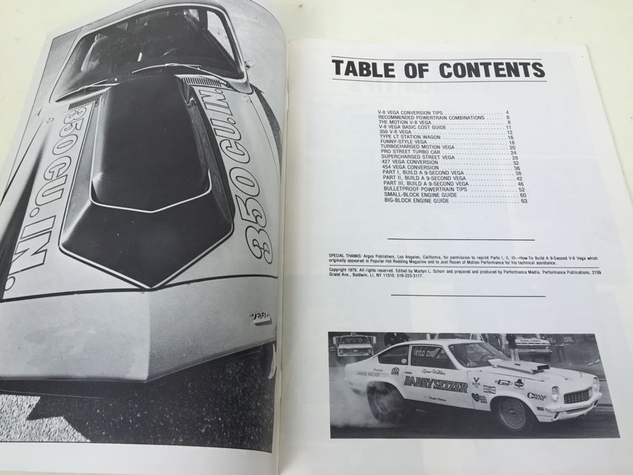 Chevy V-8 Vega How To Build The Ultimate Street And Street/Strip Machine By Martyn L. Schorr 1979 [Photo 2]