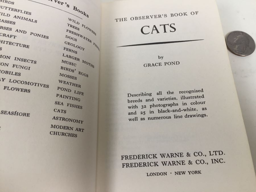 The Observer's Book Of Cats By Grace Pond 1965 [Photo 5]