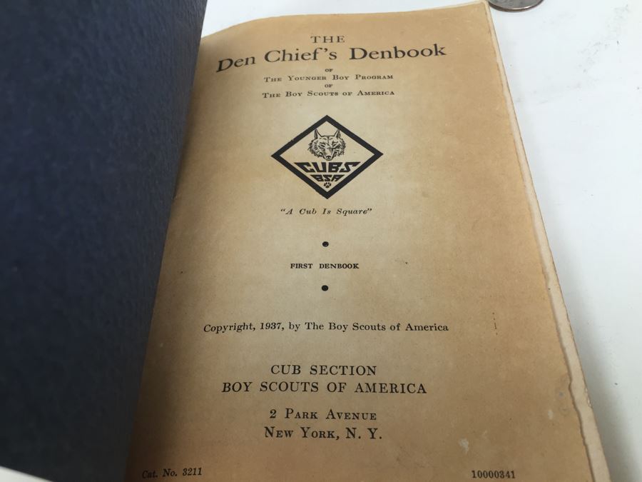 The Den Chief's Denbook Boy Scouts Of America 1937 And Patrol Leader's ...