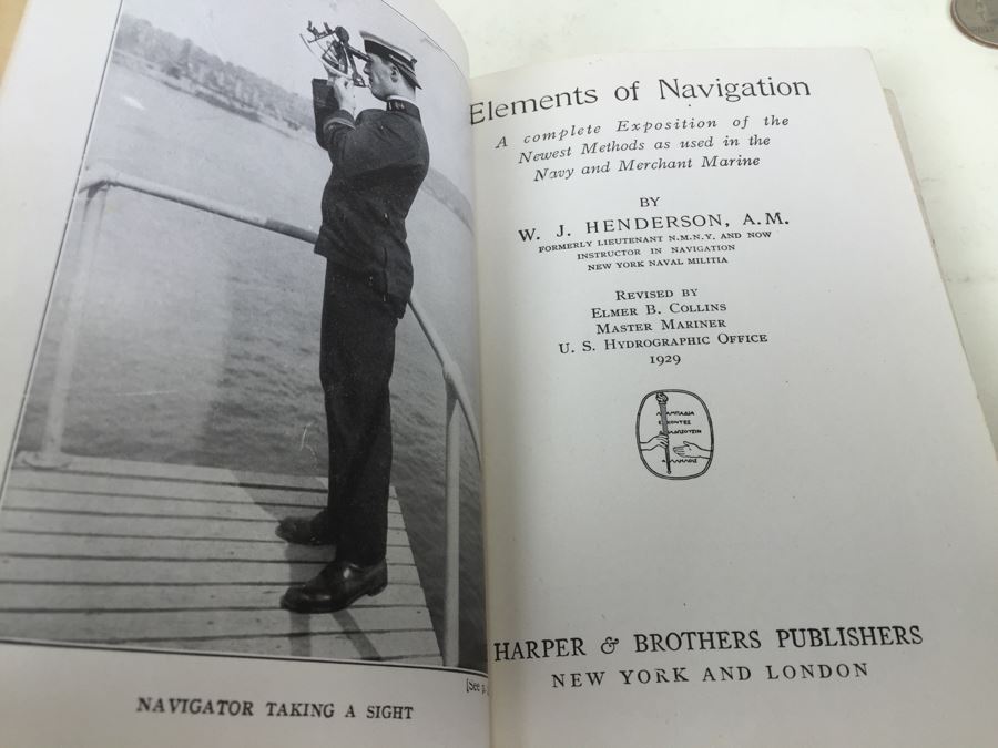 Elements Of Navigation By W. J. Henderson 1929 [Photo 2]
